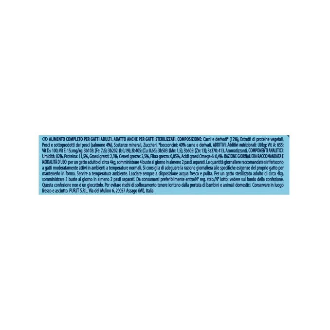 Purina Felix Le Ghiottonerie Gusto Salmone Cibo Umido Gatti Adulti Busta 85g