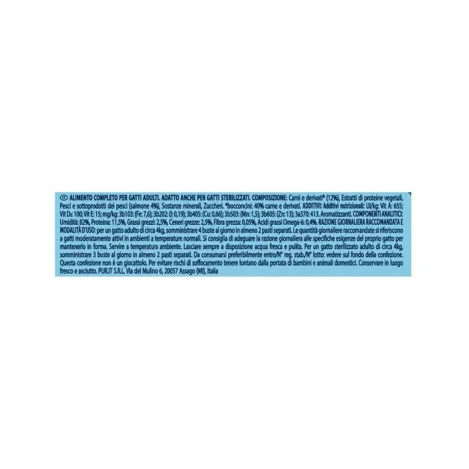 Purina Felix Le Ghiottonerie Gusto Salmone Cibo Umido Gatti Adulti Busta 85g