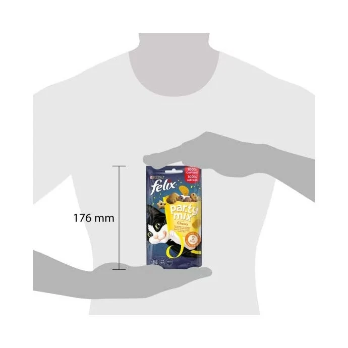 Purina Felix Party Mix Cheezy Ai Formaggi Snack Gatti Adulti Busta 60g