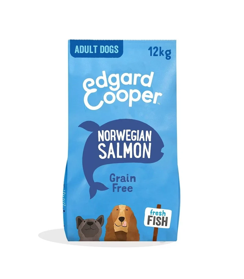 Edgard & Cooper Adult Salmone Norvegese Senza Cereali Crocchette per Cani 12 Kg