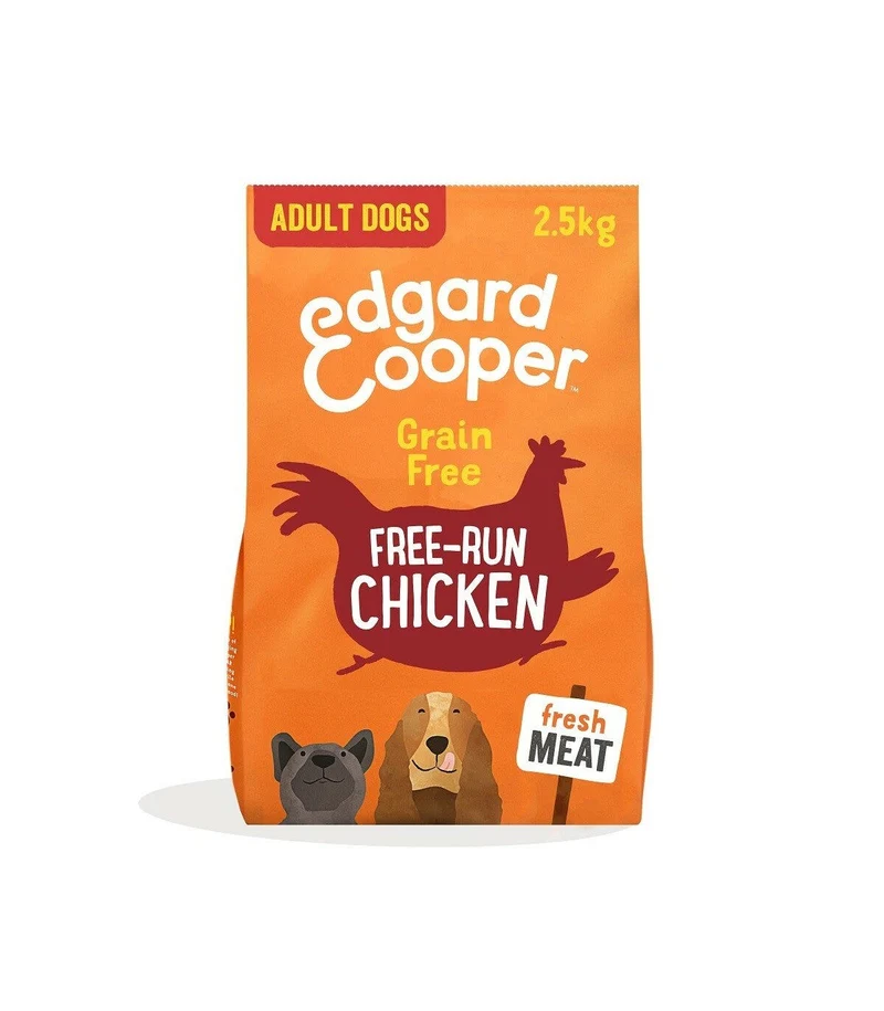 Edgard & Cooper Adult Pollo Allevato A Terra Senza Cereali Crocchette per Cani 2,5 Kg