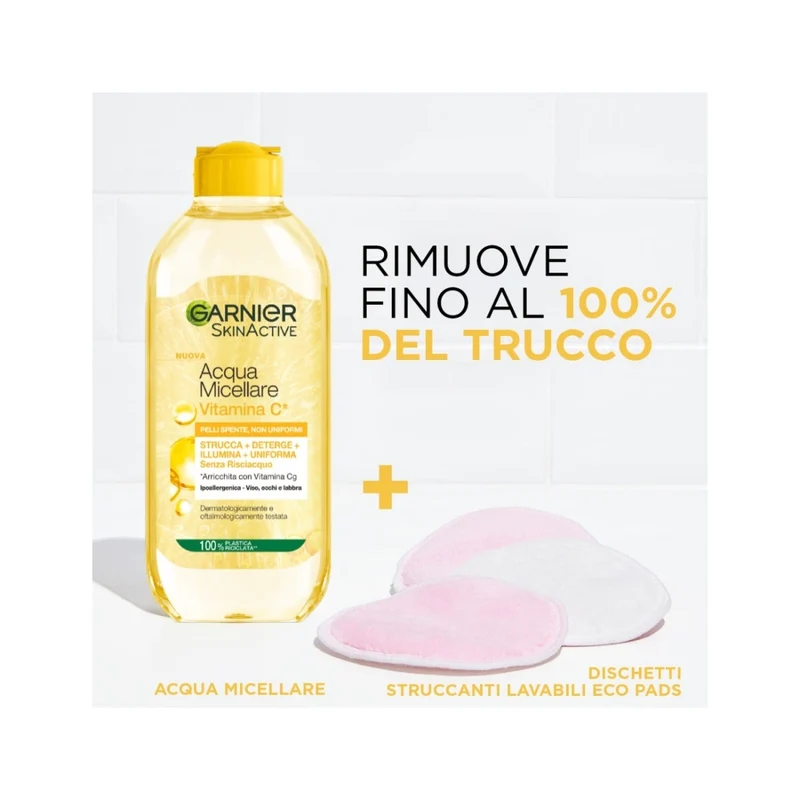 Garnier Acqua Micellare Vitamina C Detergente E Struccante Viso 400ml