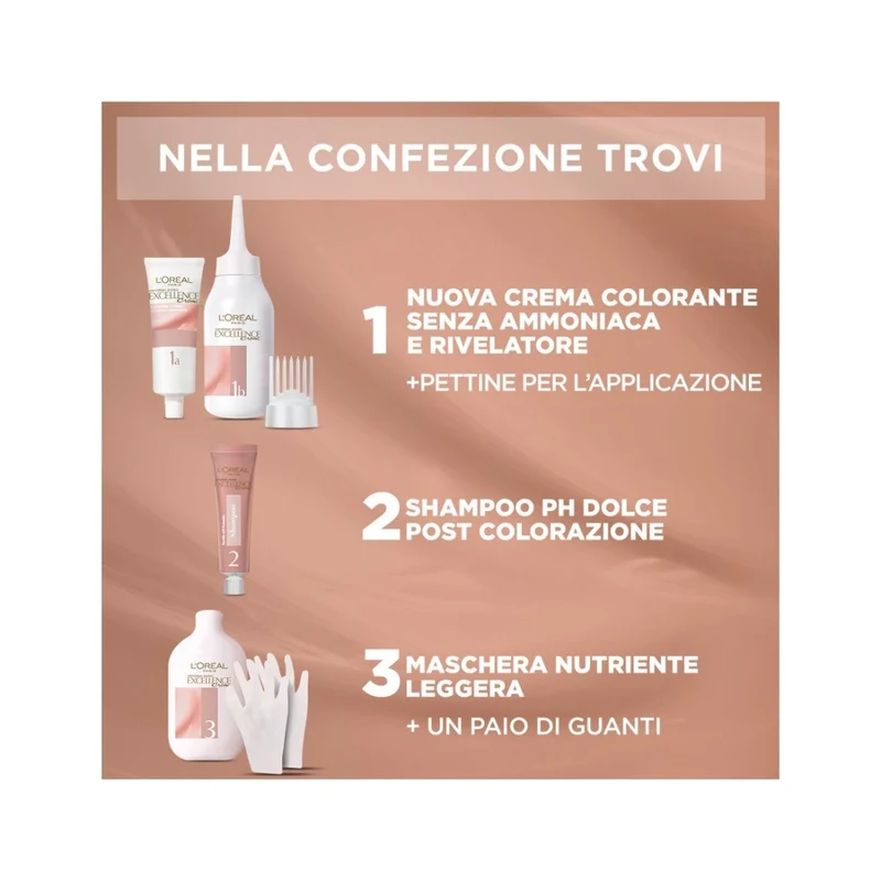 L'Oréal Paris Kit Excellence Universal Nude Colorazione Permanente 5U Castano Chiaro Universale