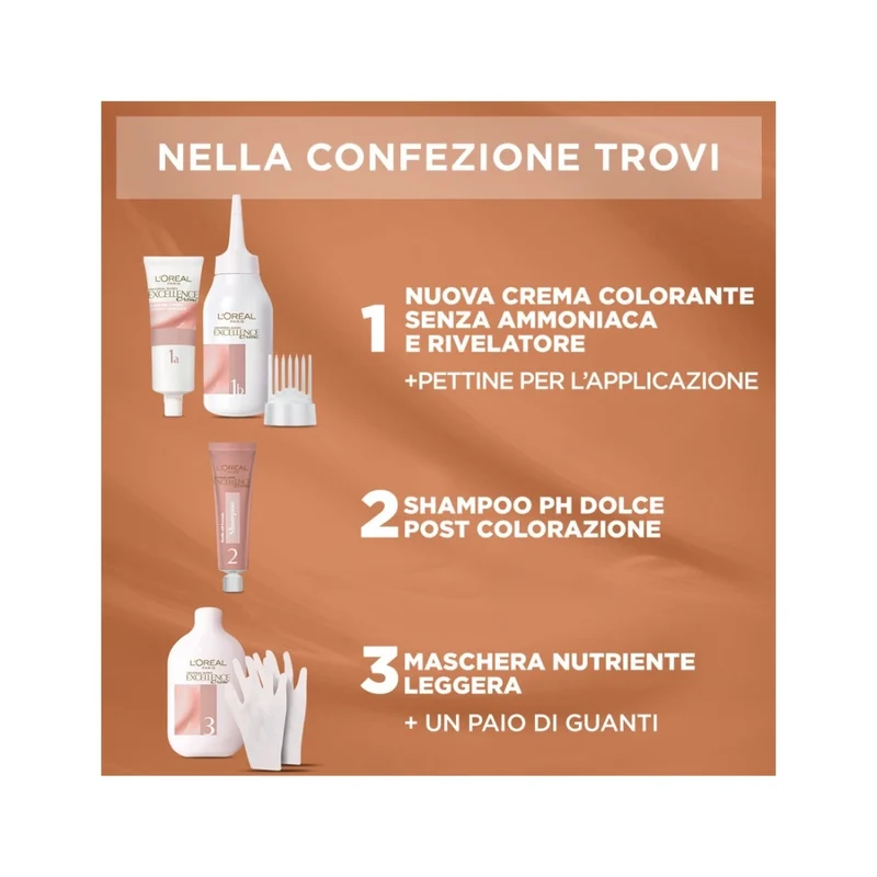 L'Oréal Paris Kit Excellence Universal Nude Colorazione Permanente 4U Castano Universale