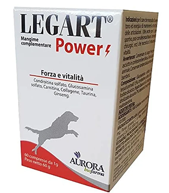 Aurora Biofarma Legart Power Forza E Vitalità Per Cani 20 Compresse