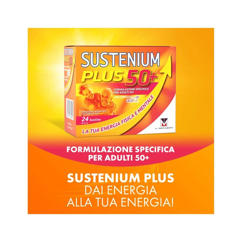 Sustenium Plus 50+ 24 Bustine - Integratore Energetico Over 50