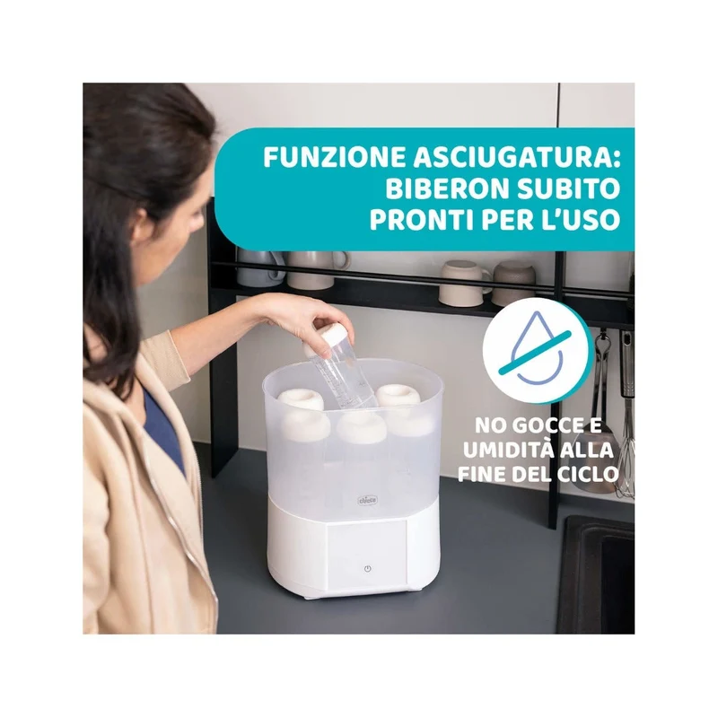 Chicco Sterilizzatore Con Asciugatura Rapido Per Biberon E Piccoli Oggetti