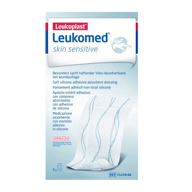Leukoplast Leukomed Skin Sensitive Medicazione Adesiva 8x10cm 5 Pezzi