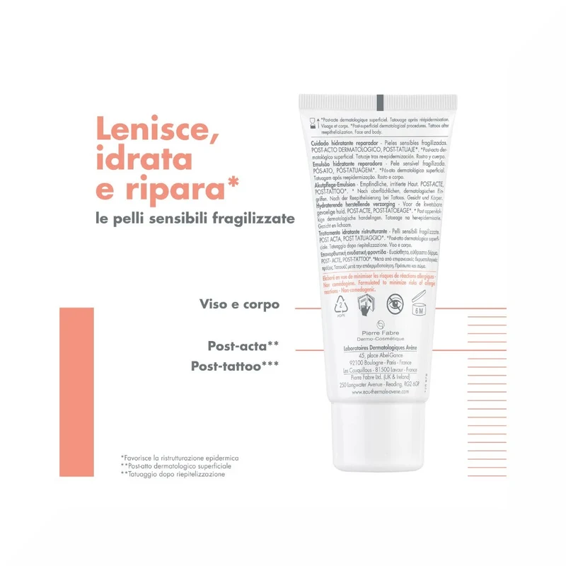Avene Cicalfate+ Idratante Ristrutturante Post-Chirurgia o Tatuaggio 40ml