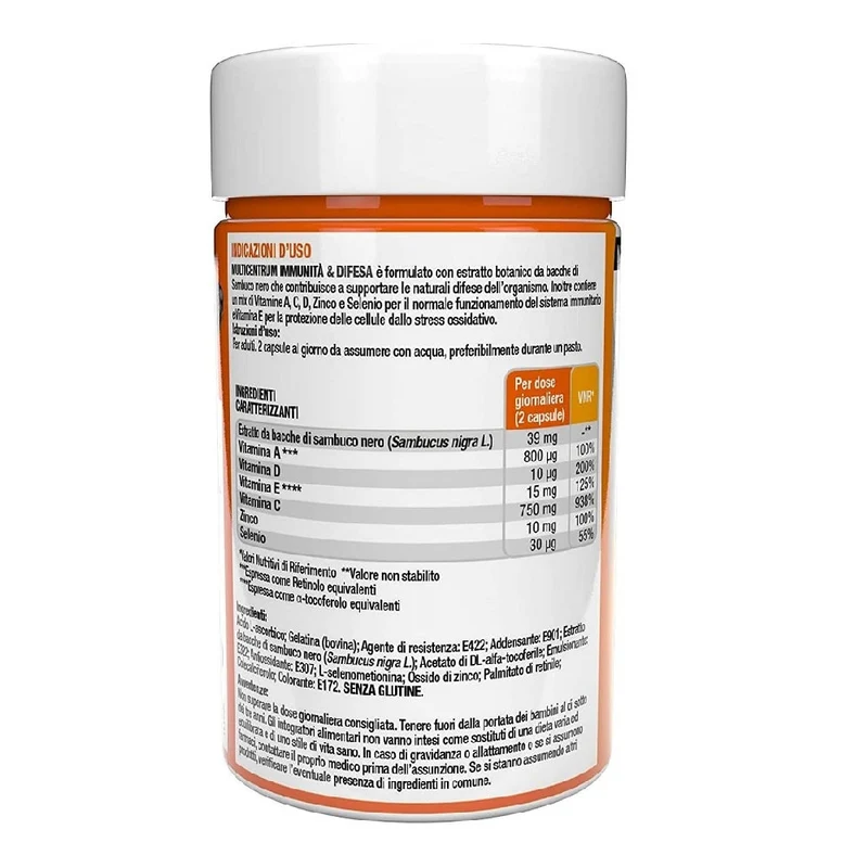 Multicentrum Immunità & Difesa Con Sambuco Integratore Alimentare Vitamina C Difese Immunitarie 30 Compresse