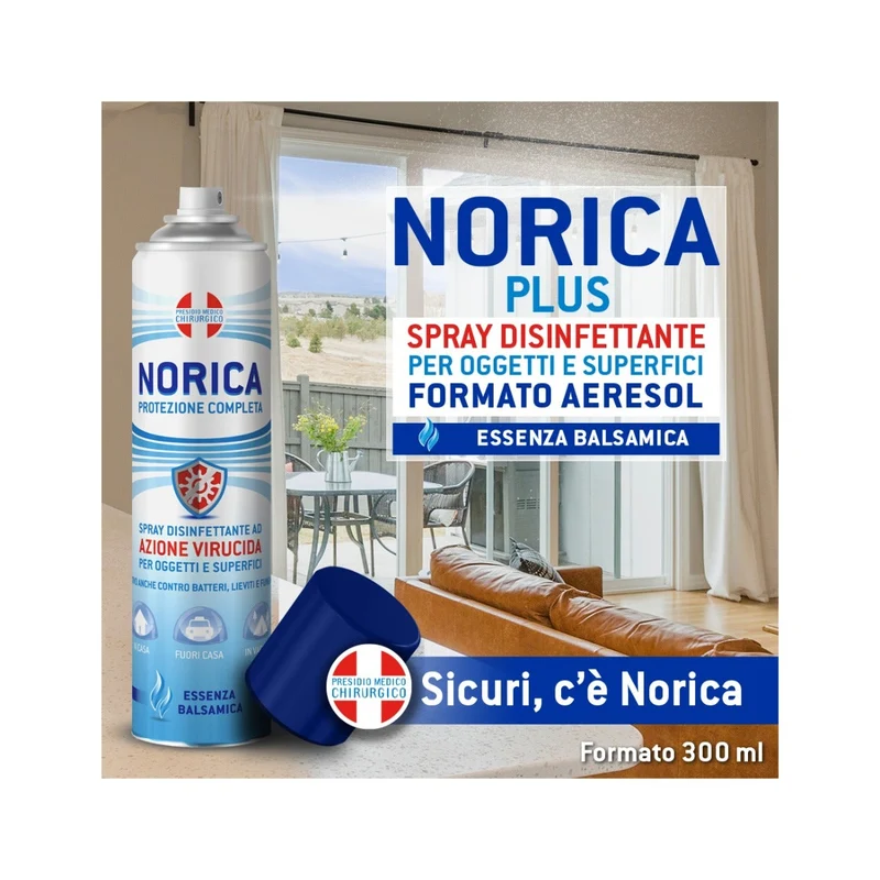 Norica Protezione Completa Spray Disinfettante Azione Virucida Per Superfici 300ml