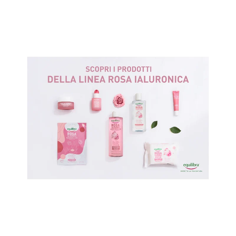 Equilibra Rosa Ialuronica 25 Salviette Micellari Struccanti