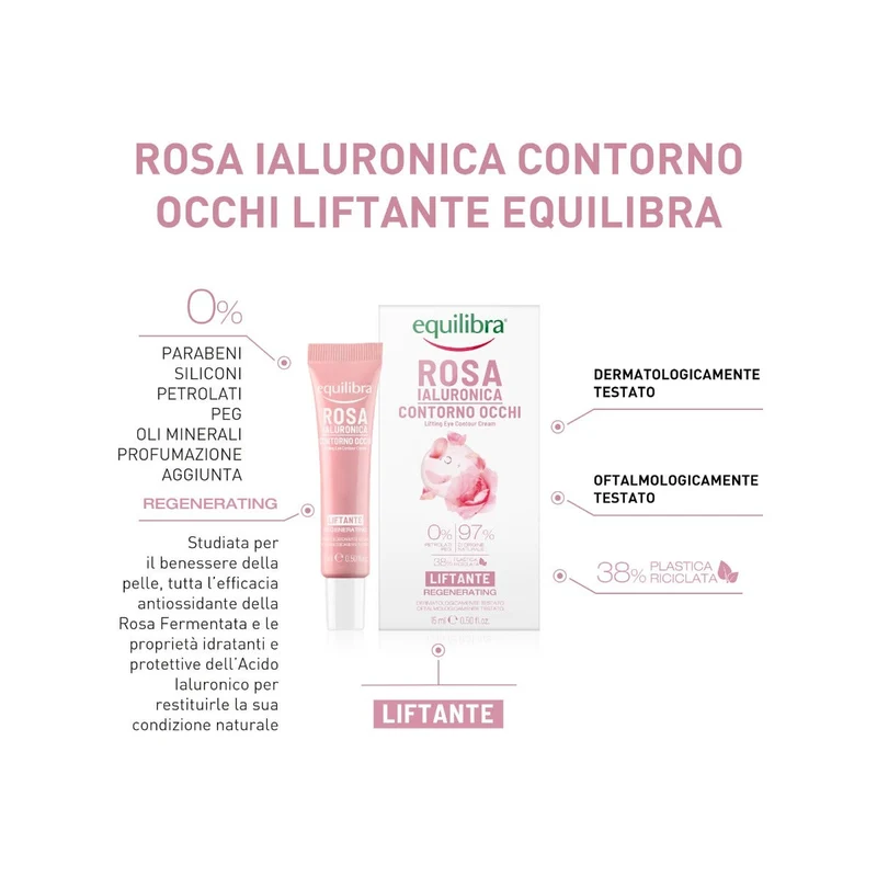 Equilibra Rosa Ialuronica Contorno Occhi Liftante 15ml