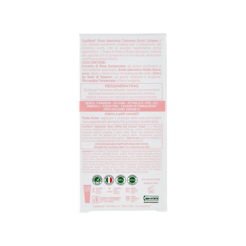 Equilibra Rosa Ialuronica Contorno Occhi Liftante 15ml