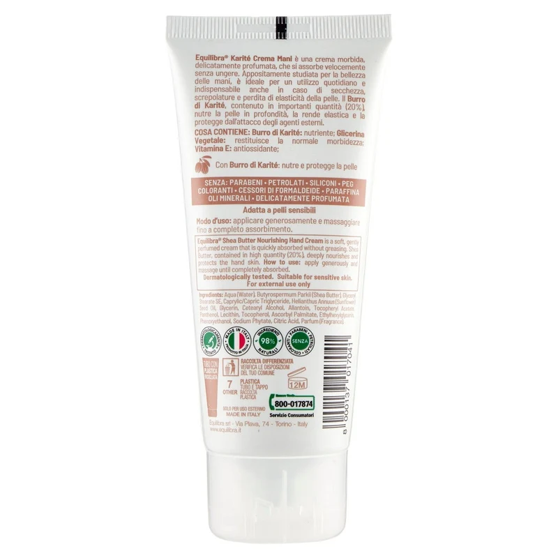 Equilibra Karitè Crema Mani Nutrente/Protettiva 100ml