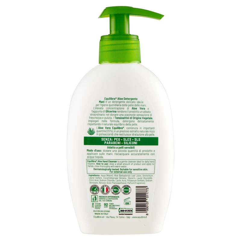 Equilibra Aloe Detergente Mani Delicato 300ml