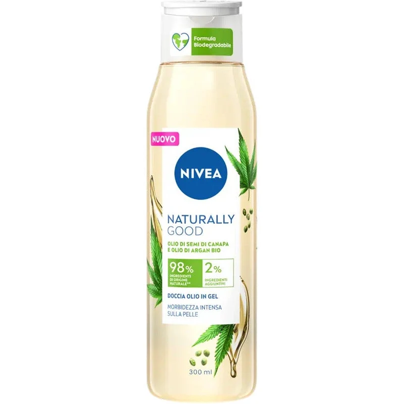 Nivea Doccia Naturally Good Olio Di Semi Di Canapa 300ml