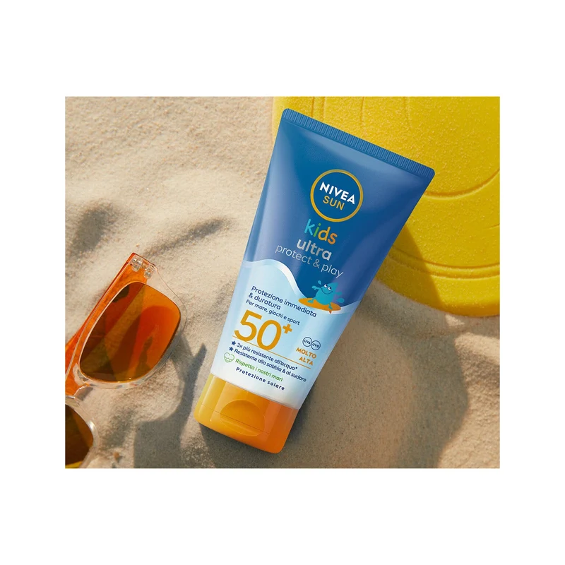 Nivea Sun Latte Solare Kids Ultra Protect & Play Fp50+ Crema Solare Bambini Waterproof 150ml