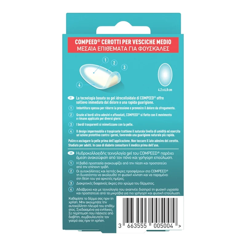 Compeed Cerotti Per Vesciche Medi 10 Pezzi Sollievo Immediato