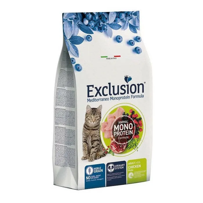 Exclusion Mediterraneo Monoprotein Noble Grain Crocchette Pollo Gatti Adulti Sacco 300g