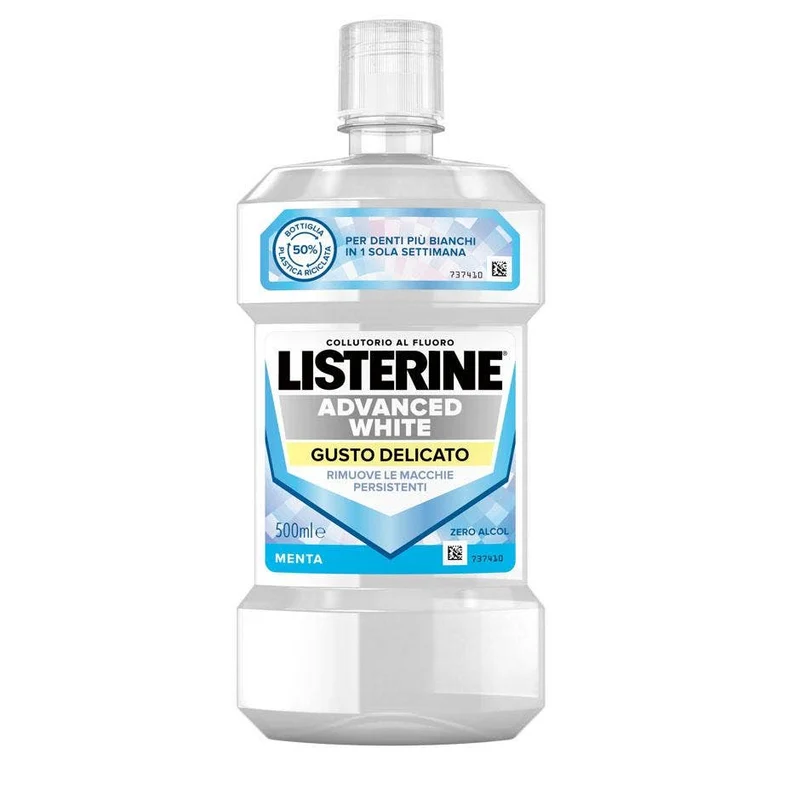 Listerine Advanced White Gusto Delicato Collutorio 500ml
