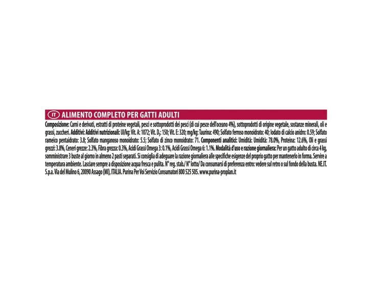 Purina Pro Plan Nutri Savour Delicate Gatto Pezzetti Pesce Oceanico In Salsa Bustina 85g