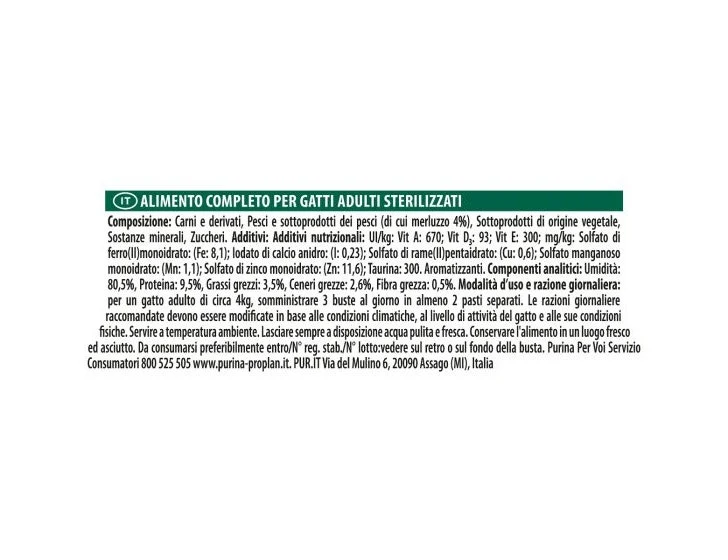 Purina Pro Plan Nutri Savour Sterilised Gatto Pezzetti Merluzzo In Mousse Bustina 85g