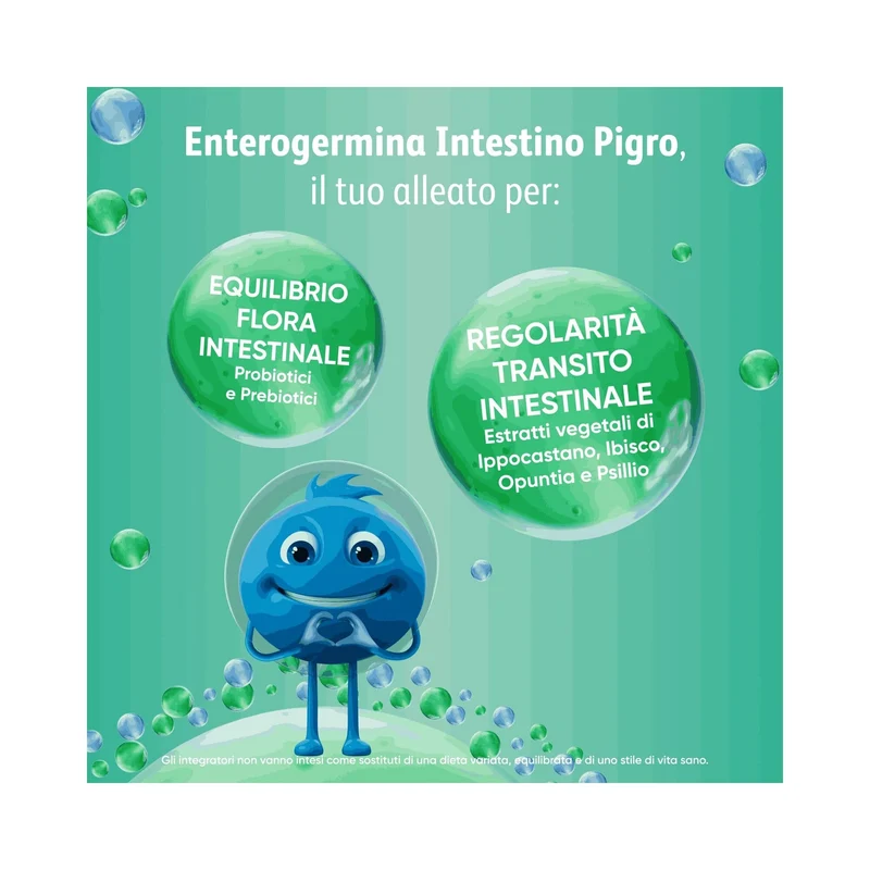 Enterogermina Intestino Pigro Fermenti Lattici Probiotici Prebiotici Integratore Regolarità Intestinale 20 Bustine
