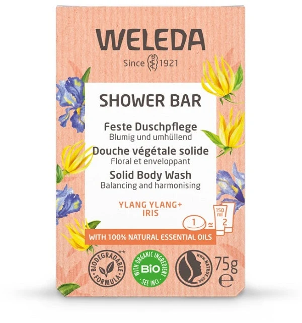 Weleda Shower Bar Saponetta Bagno Doccia Allo Ylang Ylang E Iris 75g