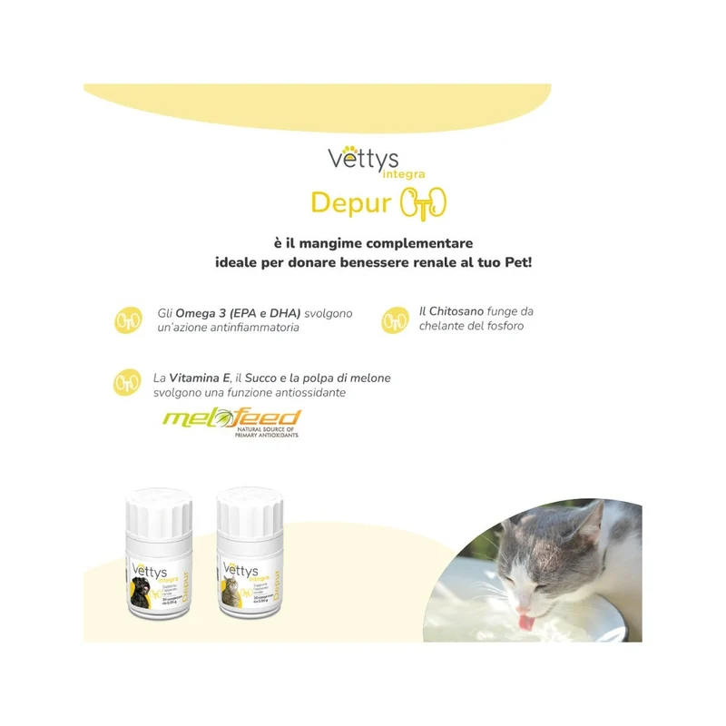 Vettys Integra Depur Per Gatti 30 Compresse