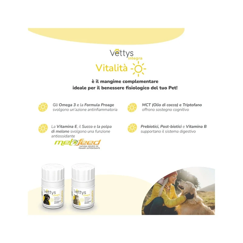 Vettys Integra Vitalità Per Cani 30 Compresse