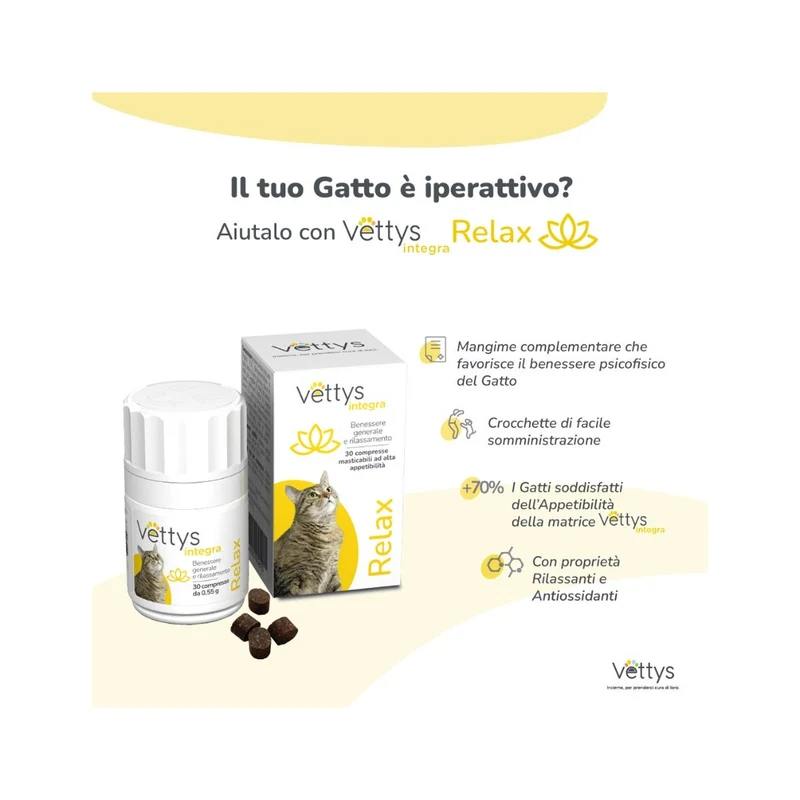 Vettys Integra Relax Per Gatti 30 Compresse