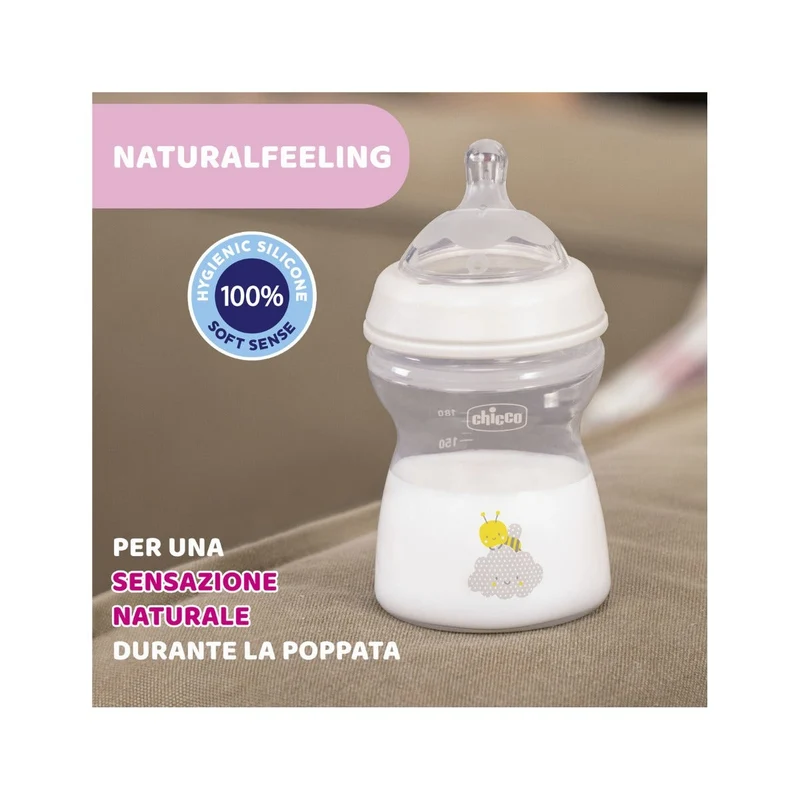 Chicco Biberon Natural Feeling Flusso Medio 2 Mesi+ Unisex 250ml