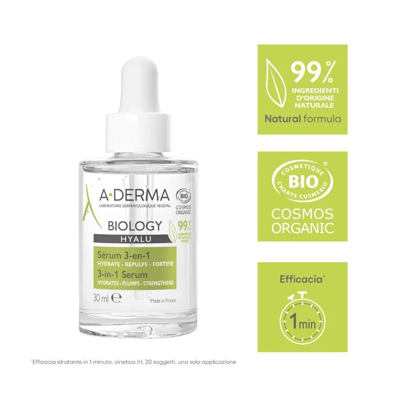 A-Derma Biology Hyalu Siero 3-in-1 Idratante 30ml