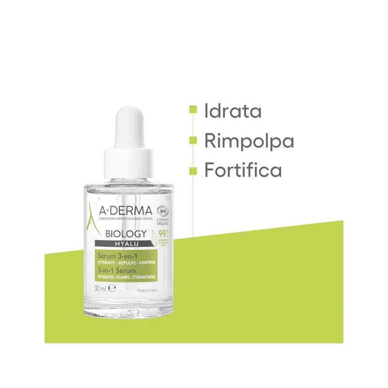 A-Derma Biology Hyalu Siero 3-in-1 Idratante 30ml