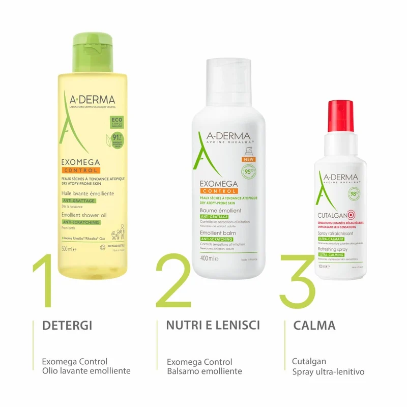 A-Derma Exomega Control Olio Lavante Emolliente Ricarica 500ml