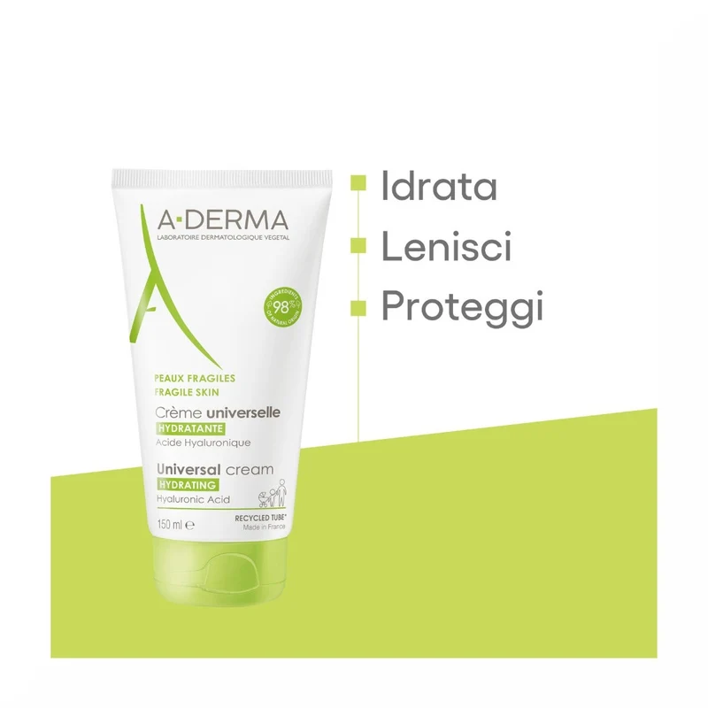 Aderma Les indispensables Crema Universale Idratante Viso/Corpo 150ml