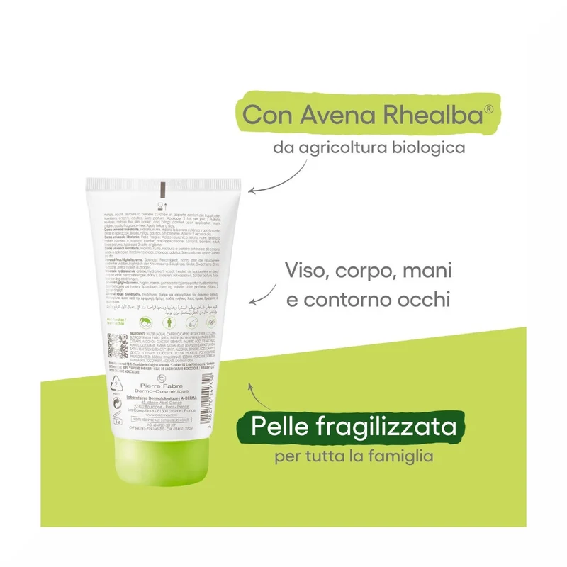 Aderma Les indispensables Crema Universale Idratante Viso/Corpo 150ml