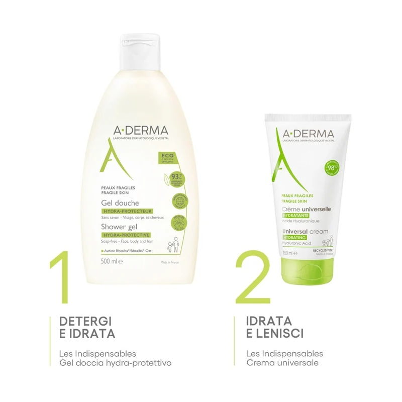 Aderma Les indispensables Crema Universale Idratante Viso/Corpo 150ml
