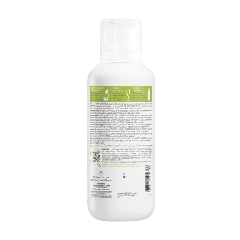 A-Derma Exomega Control Balsamo Emolliente Anti-Grattage 400ml