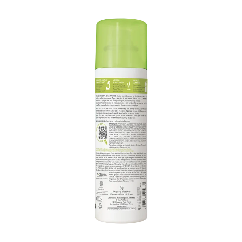 A-Derma Exomega Control Spray Emolliente Anti-Grattage 200ml