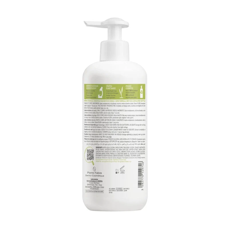 A-Derma Exomega Control Latte Emolliente Per Pelle Secca E Atopica 400ml