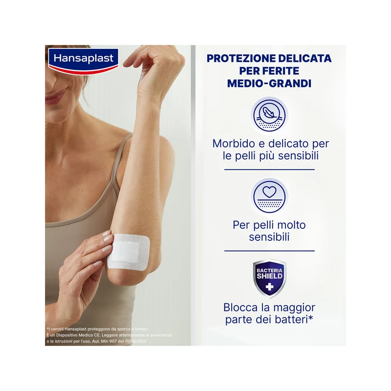 Hansaplast Cerotti Ultra Sensitive XL Morbidi E Delicati Per Pelli Molto Sensibili 5 Pezzi
