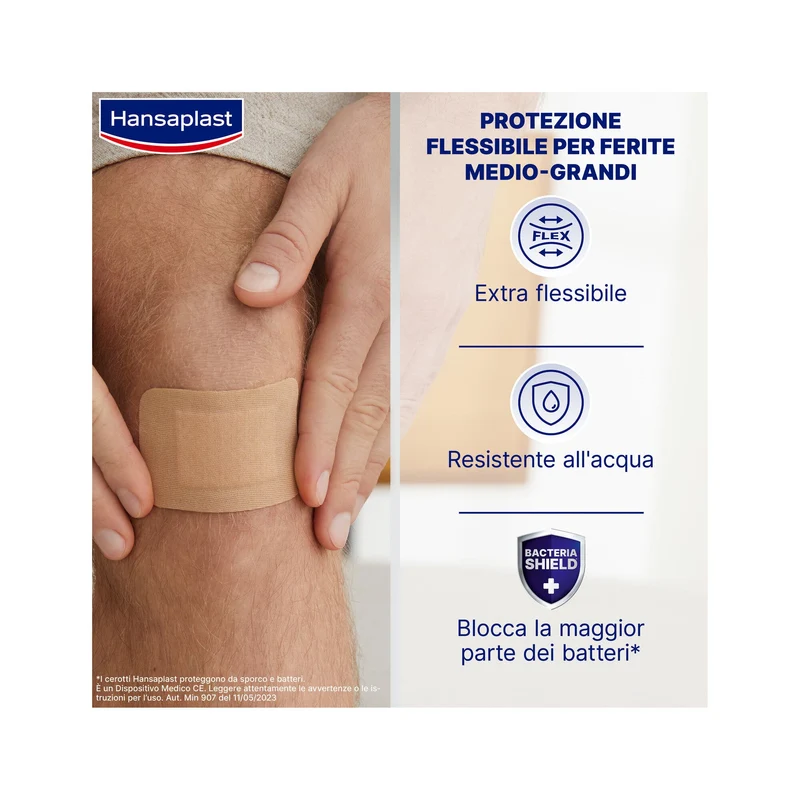 Hansaplast Cerotti Flexible XL Cerotti Medicazione Per Le Articolazioni 5x7,2cm 10 Pezzi