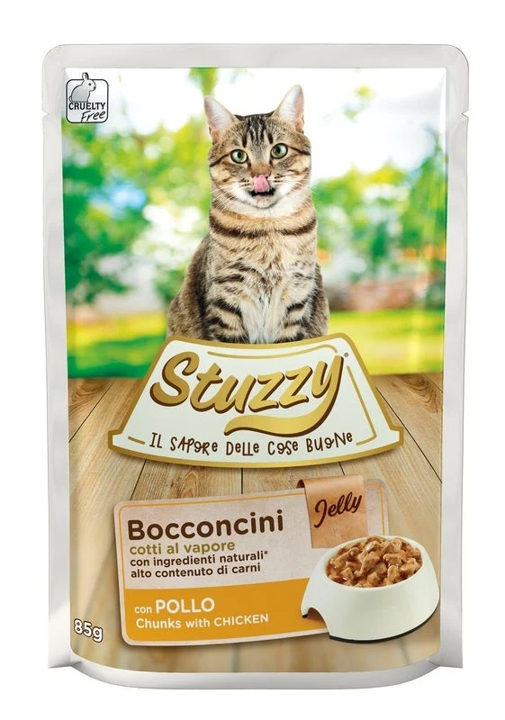 Stuzzy Bocconcini Jelly Con Pollo Per Gatti Adulti Bustina 85g