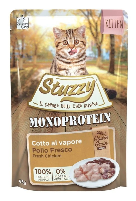 Stuzzy Monoprotein Bocconcini Con Pollo Fresco Per Gattini Bustina 85g