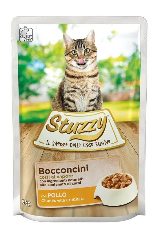 Stuzzy Bocconcini Con Pollo Cibo Umido Gatti Adulti Bustina 85g