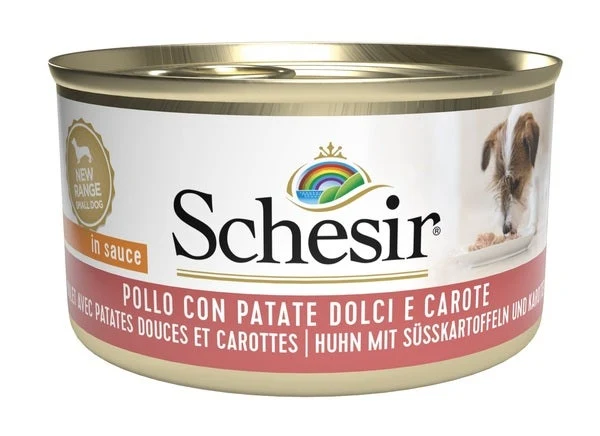 Schesir Pollo Con Patate Dolci E Carote Cibo Umido Cani Adulti Lattina 85g