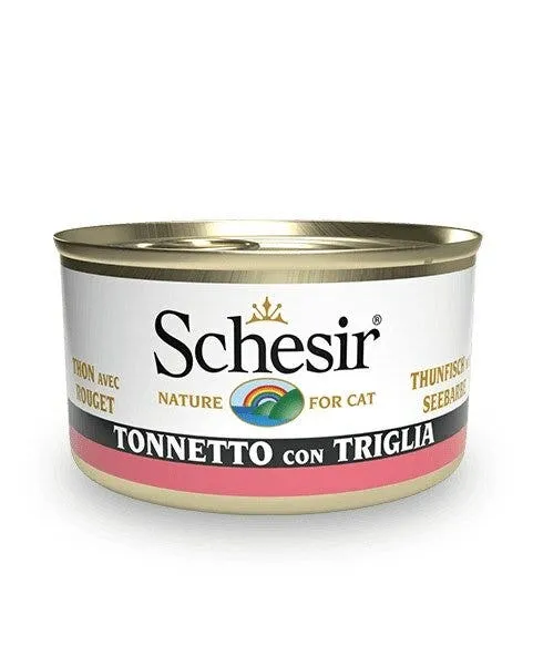 Schesir Tonnetto Con Triglia Cibo Umido Gatti Adulti Lattina 85g