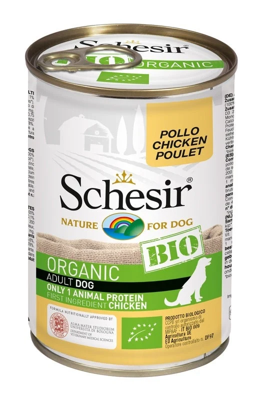 Schesir Organic Bio Paté Al Pollo Per Cani Adulti Lattina 400g